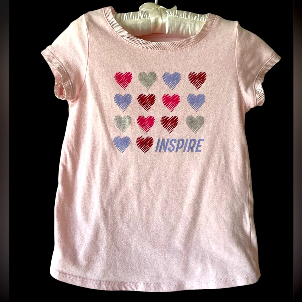 Ideology Girls Pink Inspire Heart T-Shirt